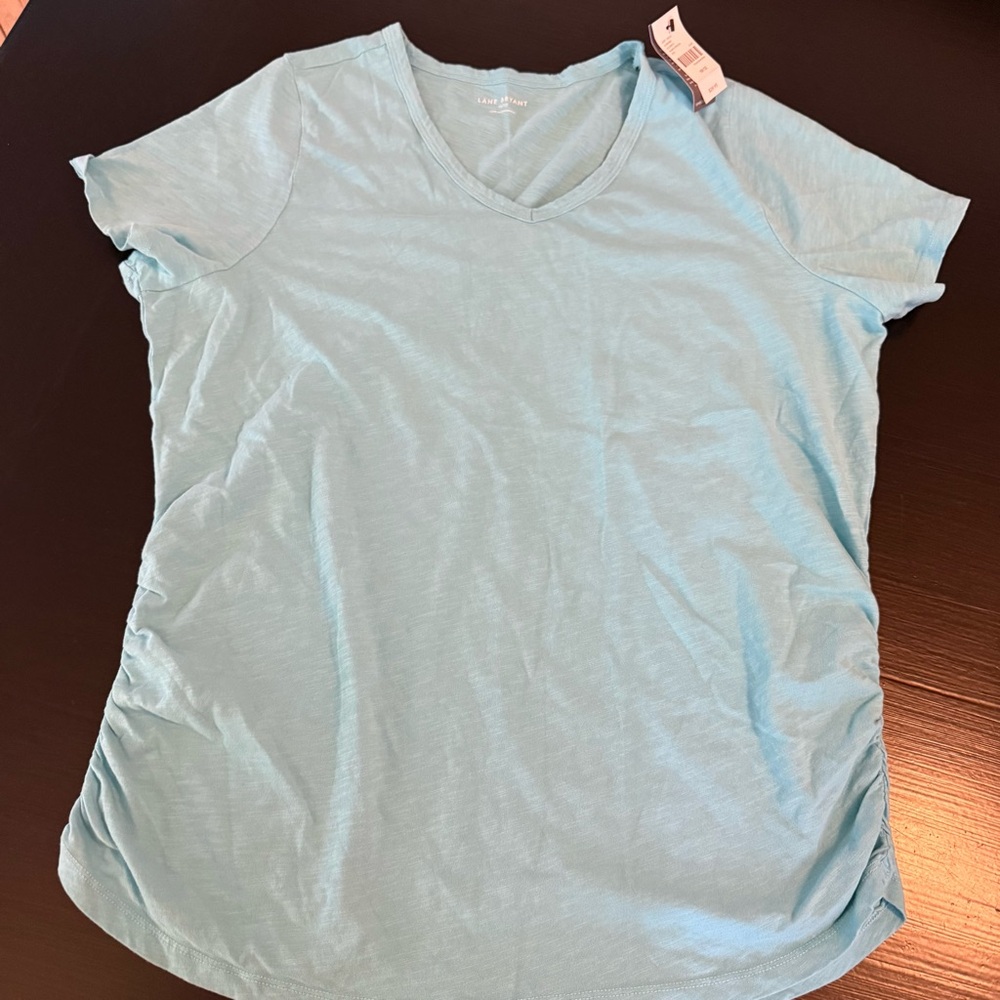 Lane‎ Bryant light Blue V-Neck Women Top NWT